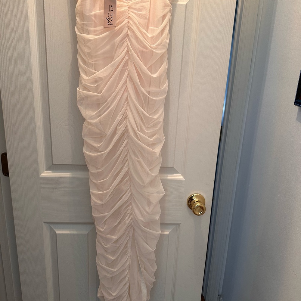 Oh Polly Off The Shoulder Ruched Corset Maxi Dress - Picture 8 of 10